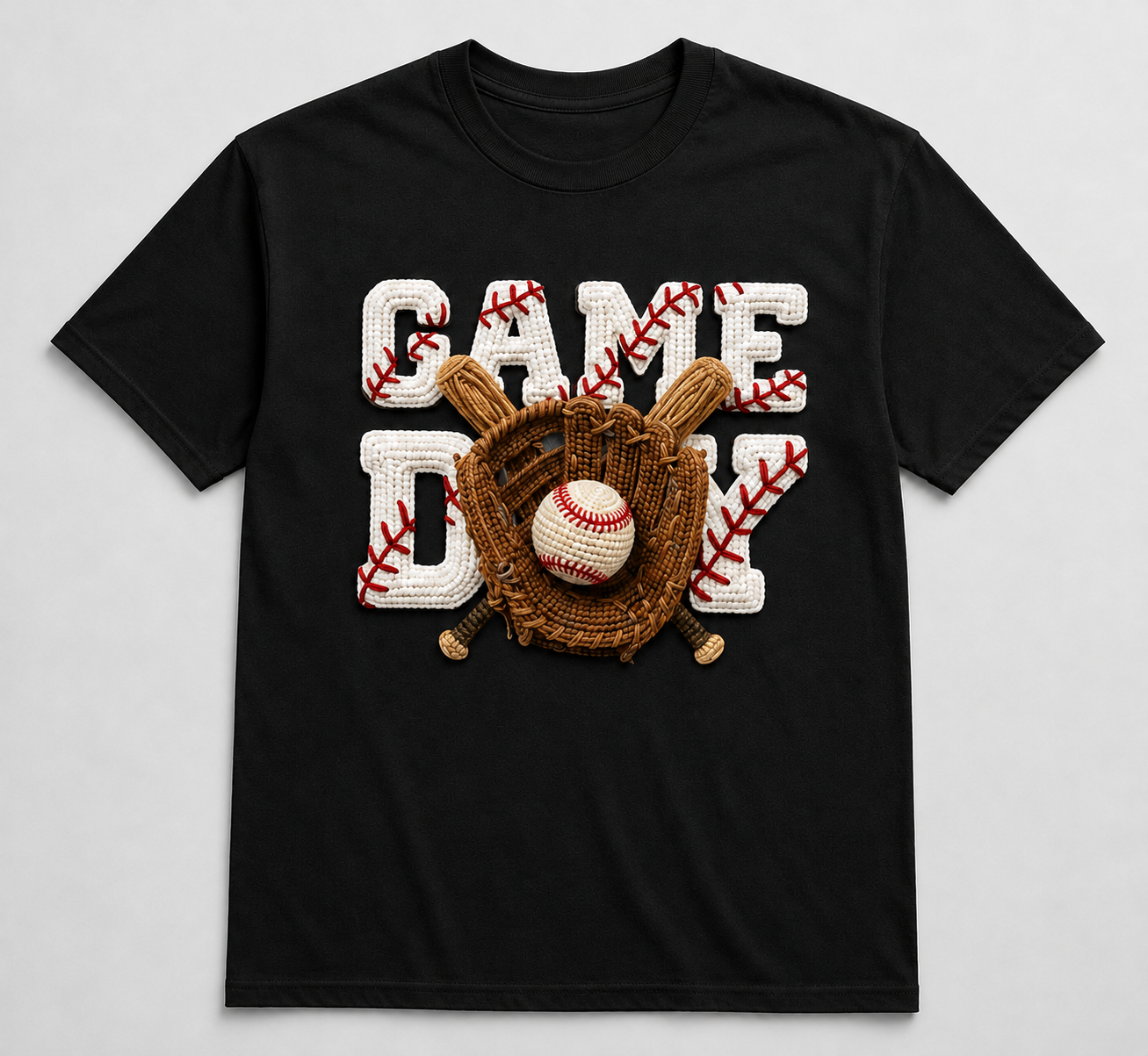 Crochette Game Day Baseball Glitter Tee