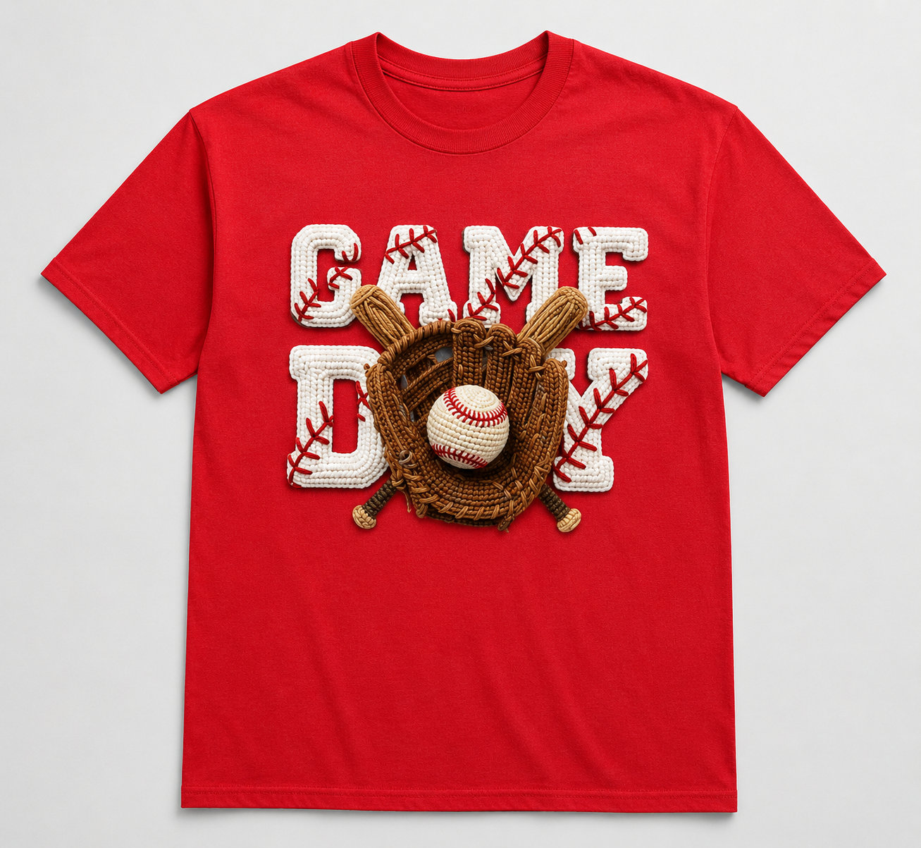 Crochette Game Day Baseball Glitter Tee