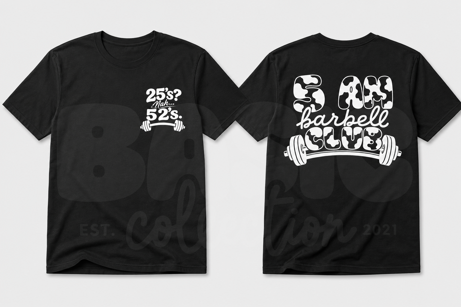 5 AM Barbell Club Unisex Shirt – Cow Print