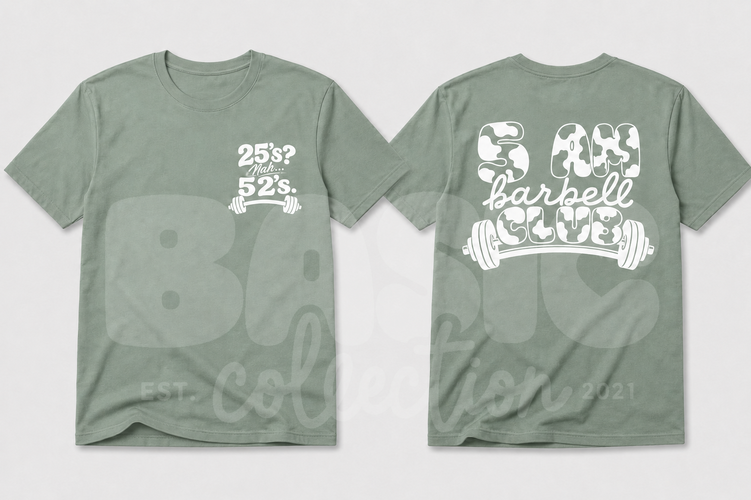 5 AM Barbell Club Unisex Shirt – Cow Print