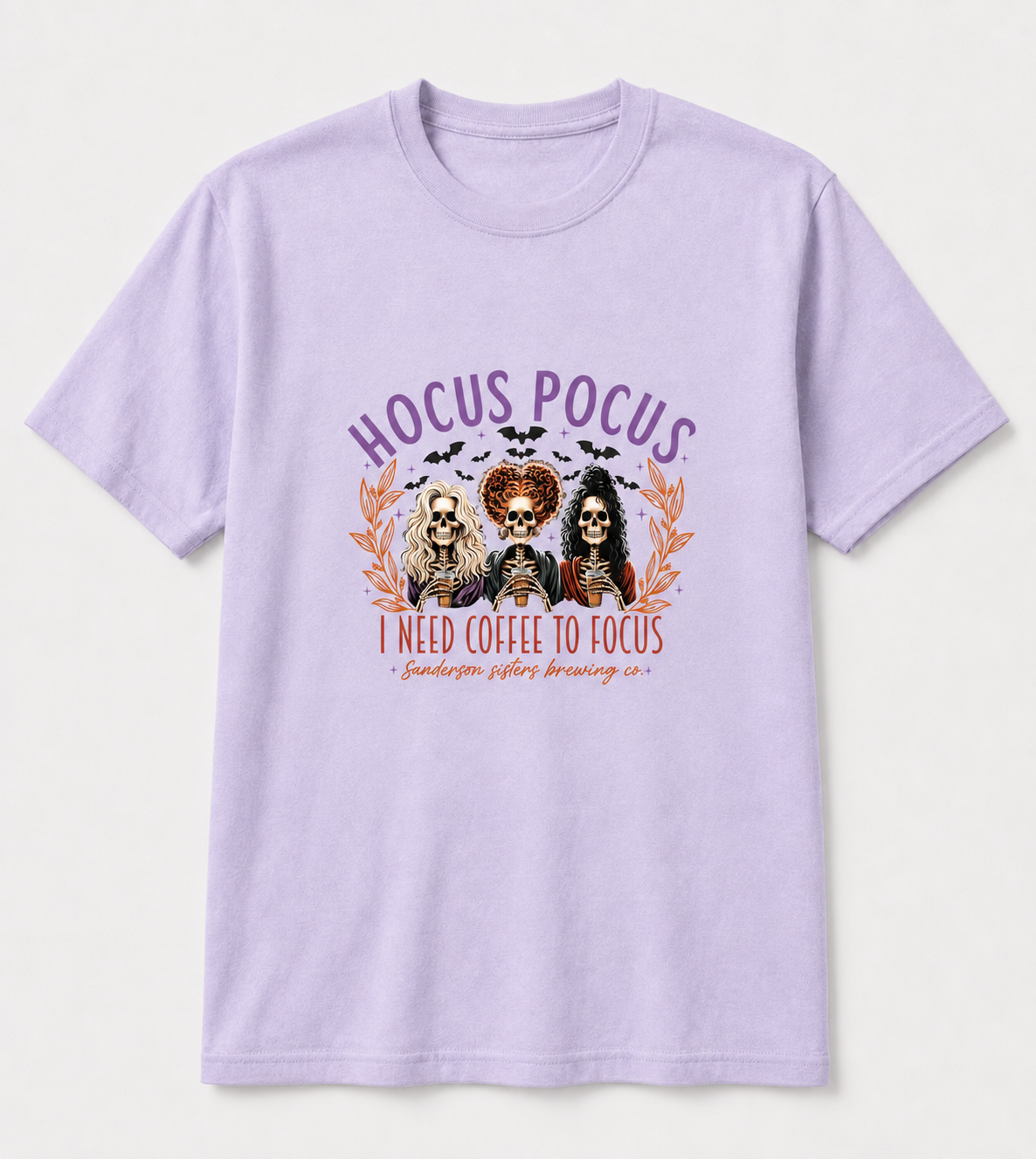 Hocus Pocus I Need a Coffee to Focus Glitter Halloween Tee