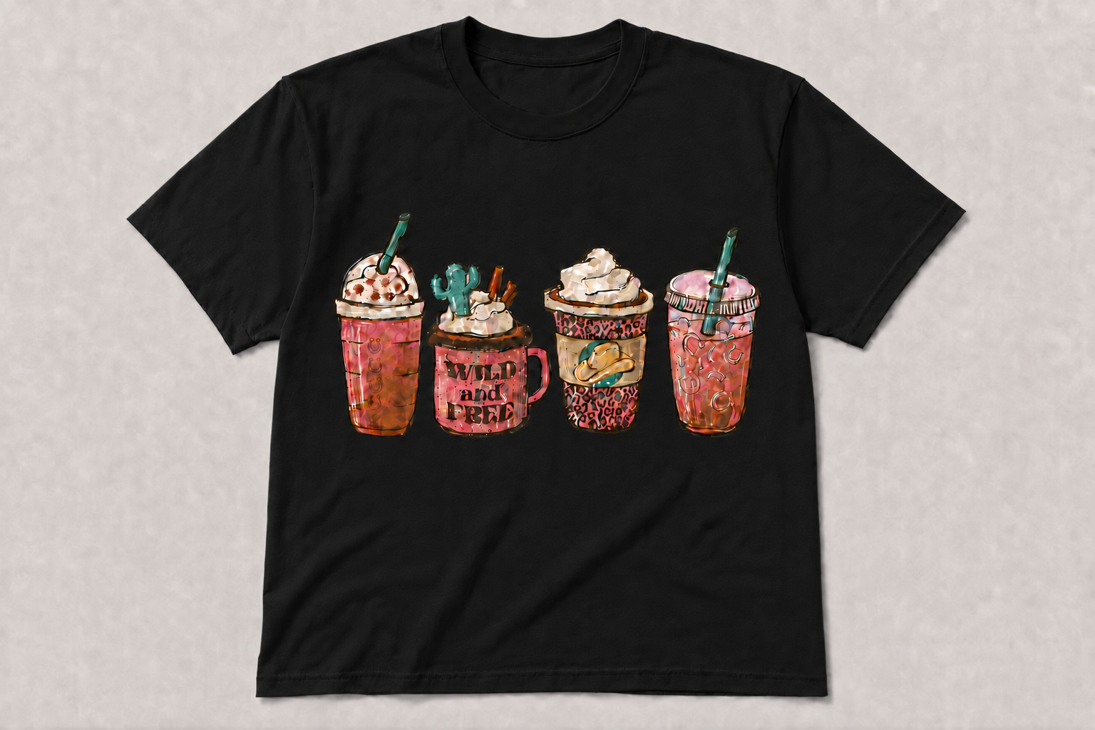 Wild and Free Glitter Coffee Unisex Shirt