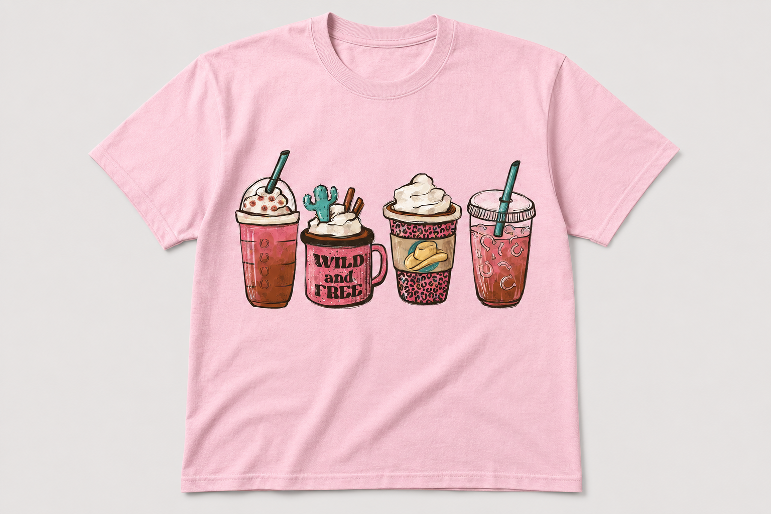 Wild and Free Glitter Coffee Unisex Shirt