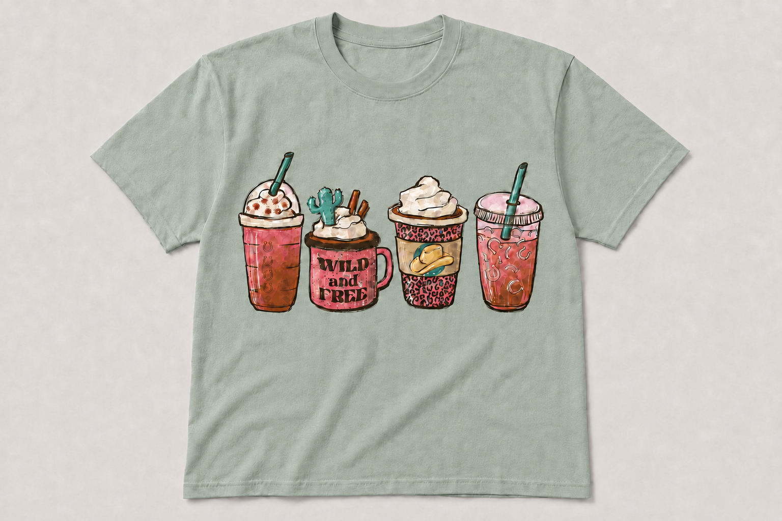 Wild and Free Glitter Coffee Unisex Shirt