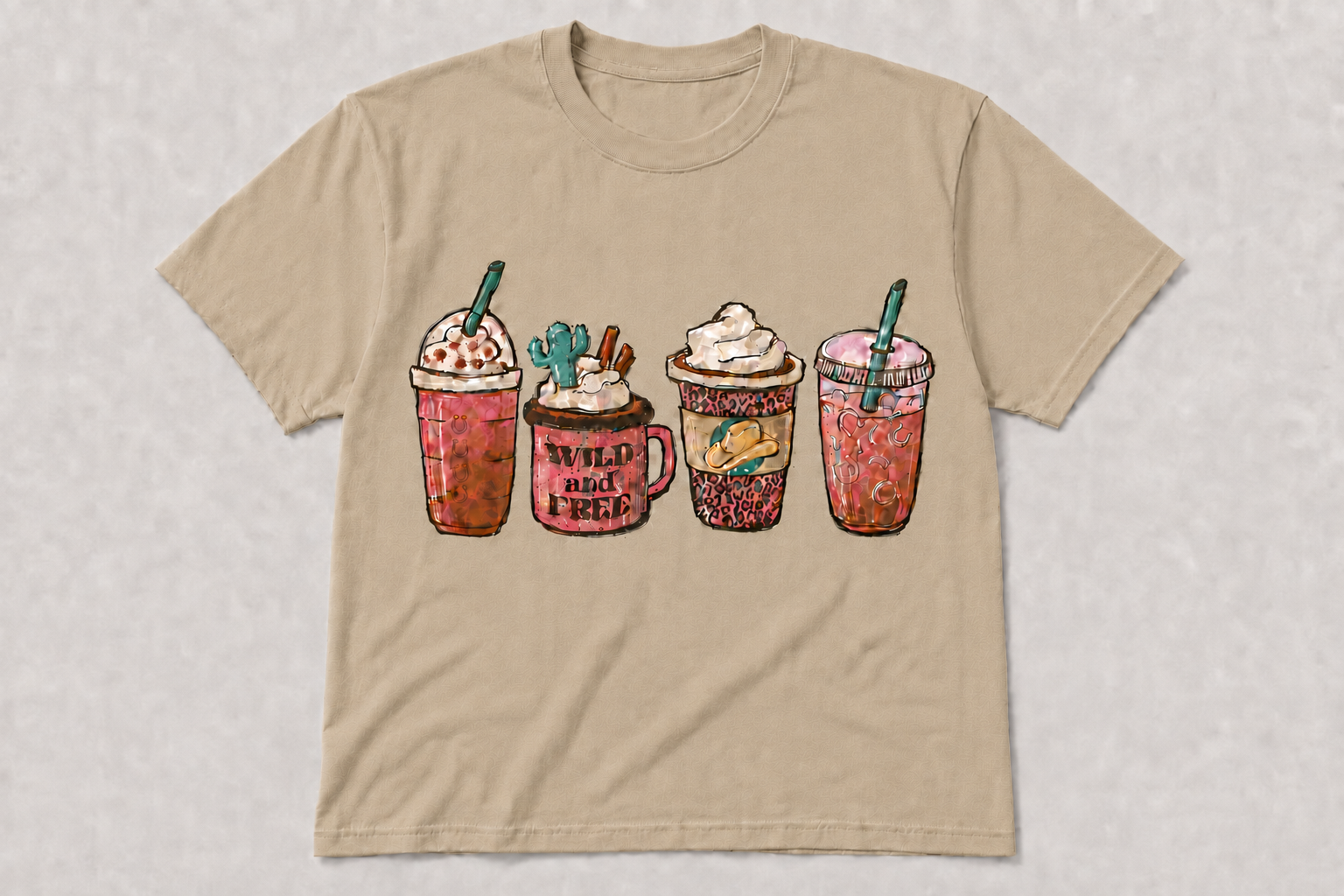 Wild and Free Glitter Coffee Unisex Shirt